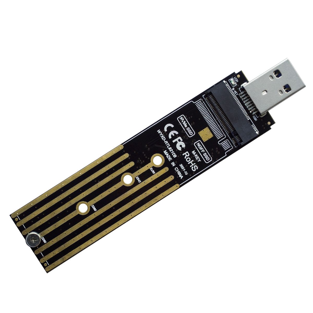 NVMe PCIe To USB3.1 Type A M.2 In-line Adapter Board 2 In 1