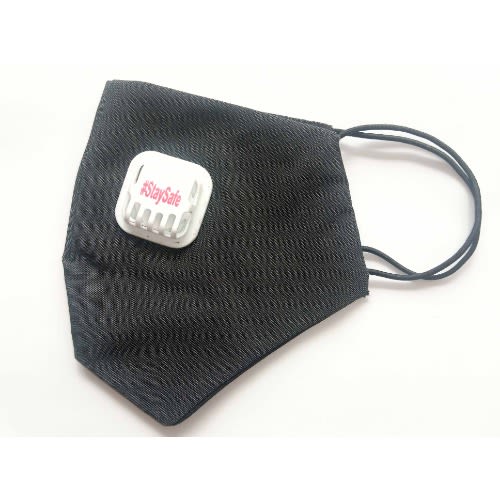 Filtered Reusable Face Mask With Respirator - Grey - Fm-22.