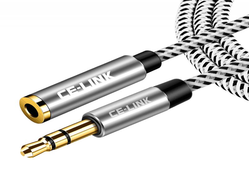 3.5MM AUDIO STEREO LINE MALE TO FEMALE 2M EXTENSION CABLE