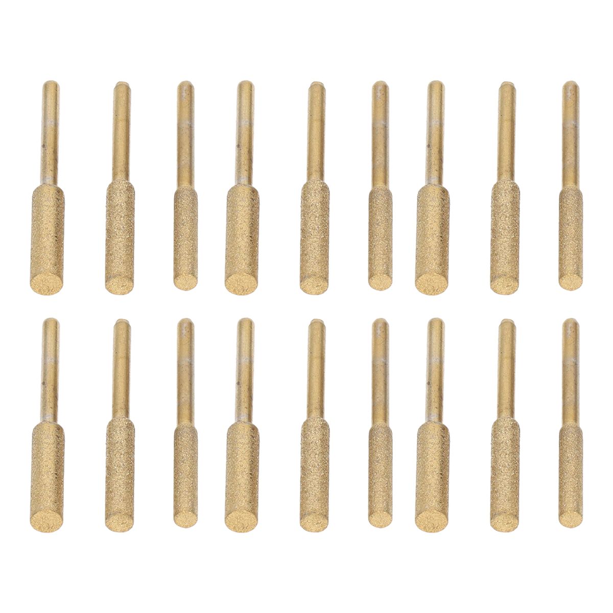 18PCS Ti Plated Emery Grinding Bits Chainsaw Sharpener Burr