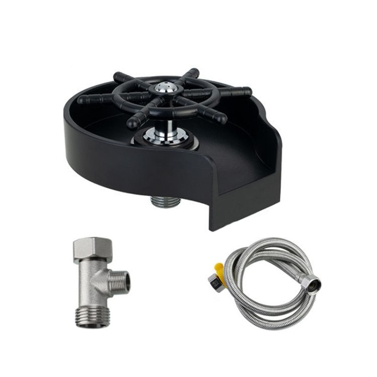 Spray Flusher Black+Soft Hose+G1/2 Three-way