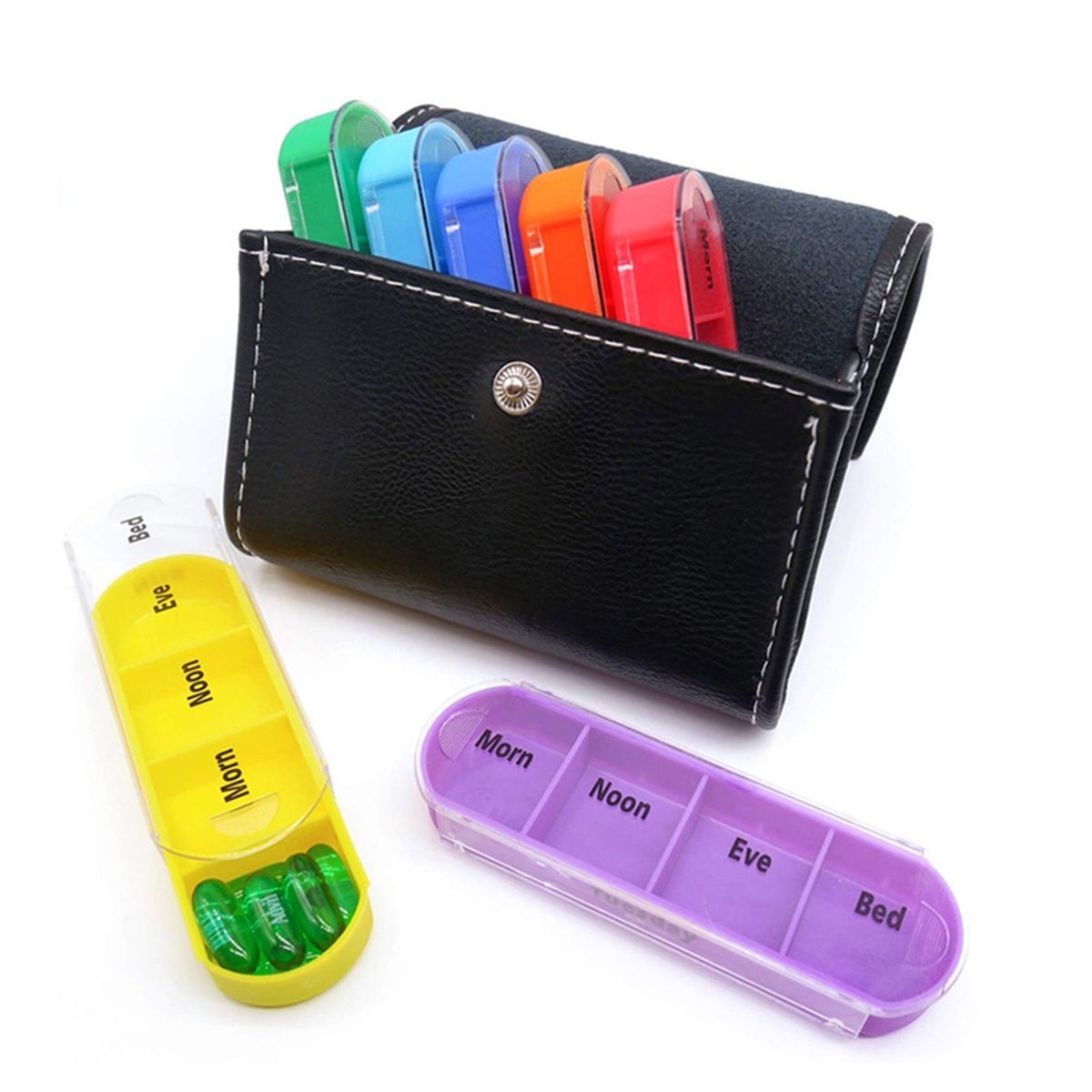 7 Days Weekly Pill Box 28 Compartments Pill Organizer