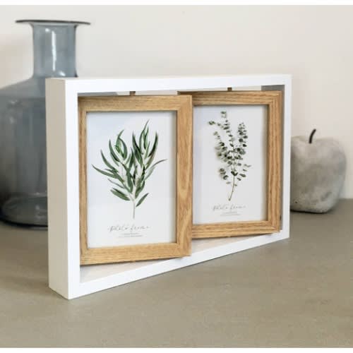 Double Wooden Swivel Frame - Set Of 2