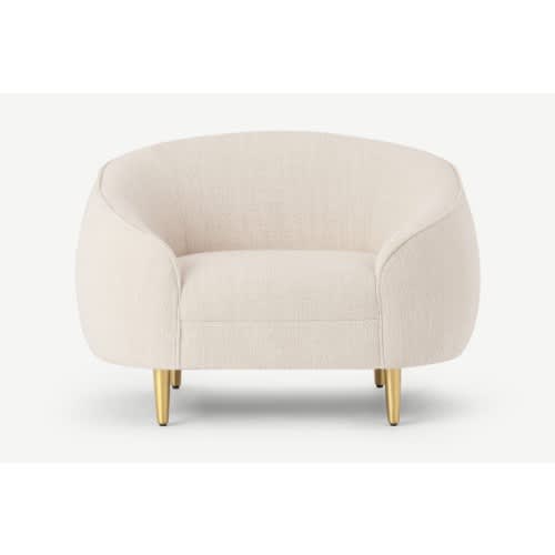 Trudy Living Room Oatmeal Fabric Armchair