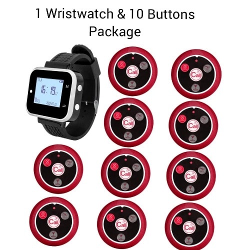 Wireless Call System - 10 Users Package - For Hotel Bar  Restaurant Waiters  customers Service