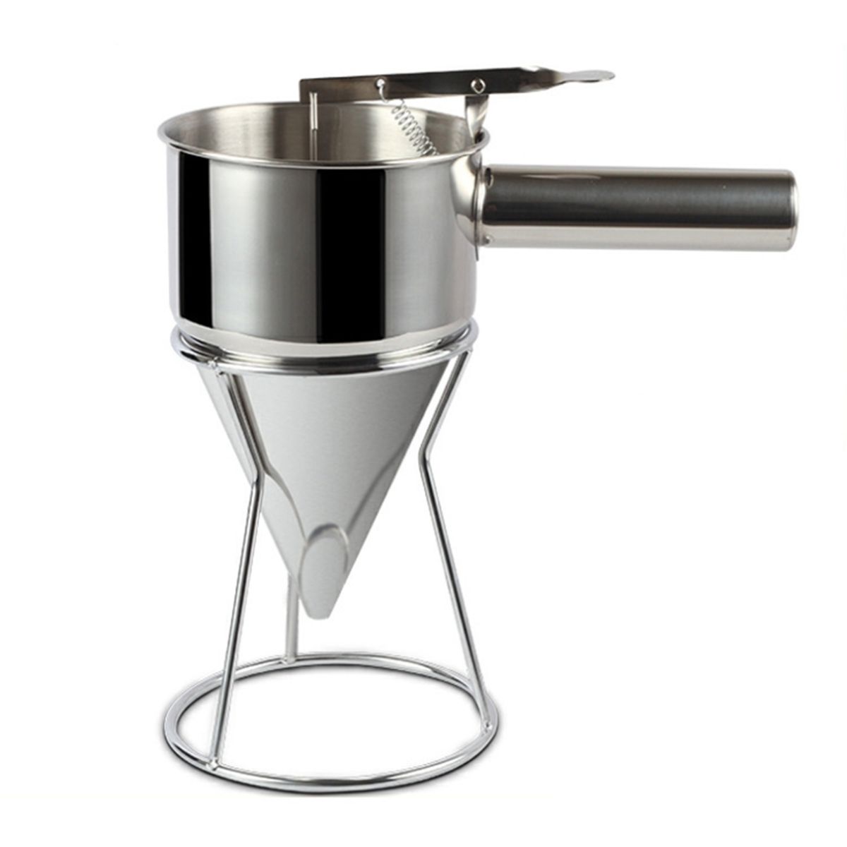 Batter Dispenser Stainless Steel Conical Funnel With Handle