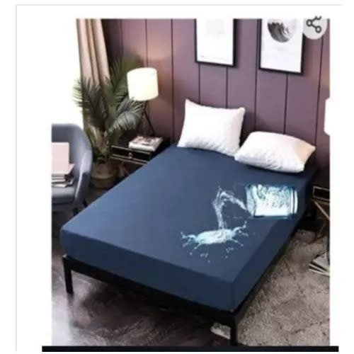 Superior Zipper Fitted Sheets Waterproof Mattress Cover - Blue