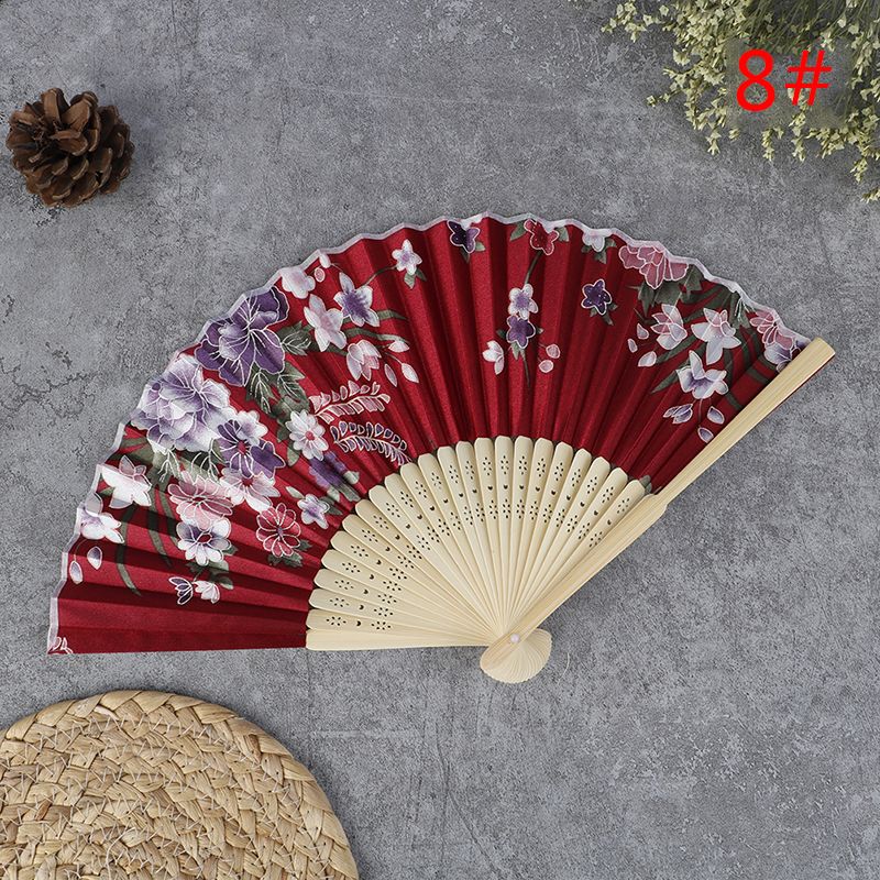 Fan Art Style Wedding Chinese Bamboo Japanese Fan Folding Silk Fan Gifts