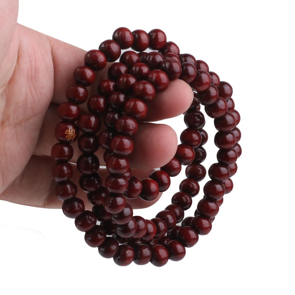 Wood 108 PRAYER Beads Buddha Mala Bracelet Tibetan Buddist