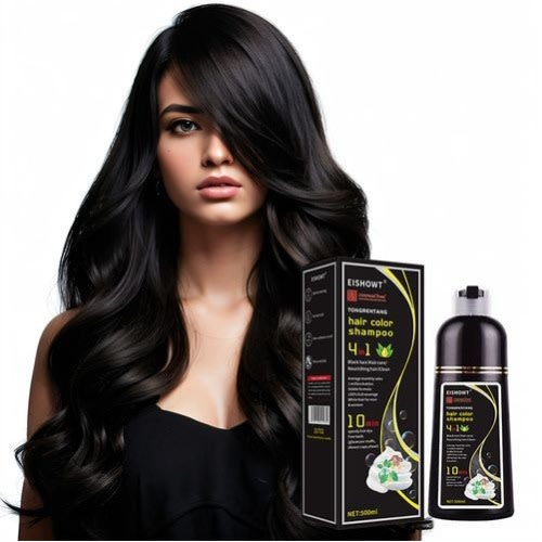 4 In 1 Hair Color Shampoo - White Turn Black - 500ml