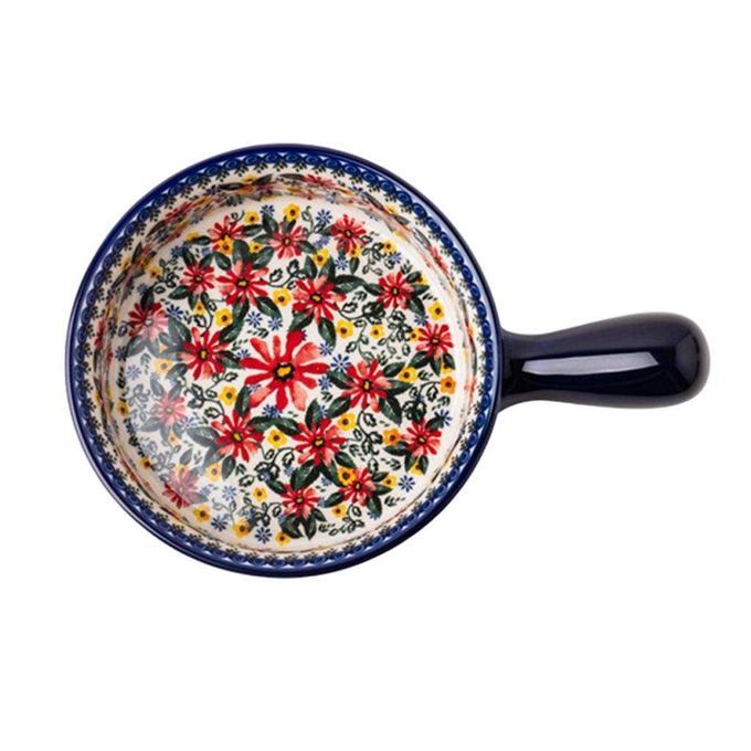 Retro Style Salad Pasta Plate Handpainted Rice Bowl Baking Tray Round