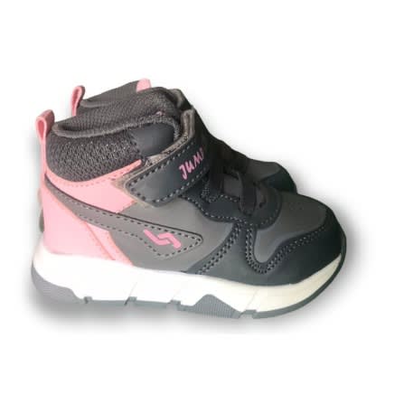 Girl's Sneaker Pink & Grey Size 21