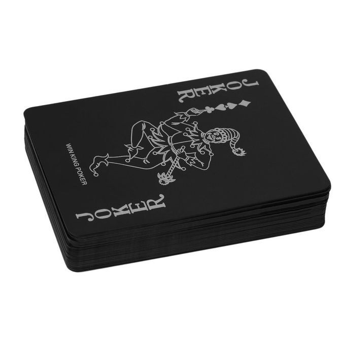 Waterproof Plasti  Playing  Ards Durable Poker  Ards Great Gift  Olle Tion-black