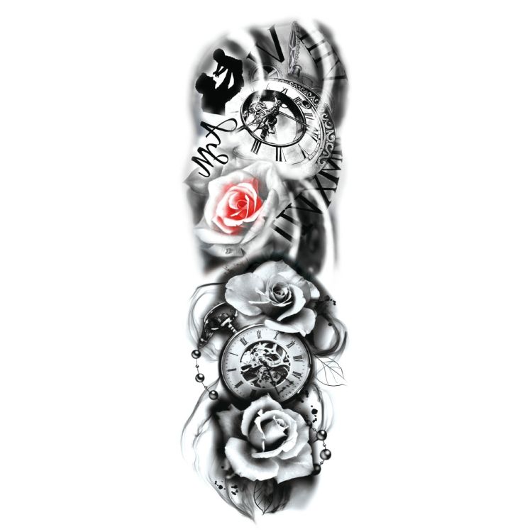 Large Arm Sleeve Waterproof Temporary Tattoo Sticker