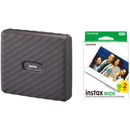 INSTAX Link Wide Printer Mocha Gray With Instant Film (20)