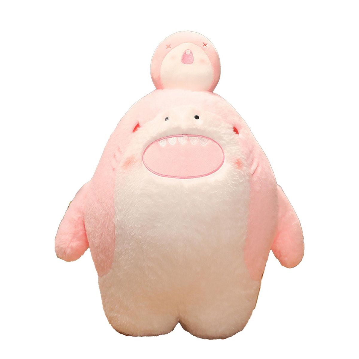 Plush Shark Pillow Giant Shark Toy Couple Stuffed Animal Doll Pink