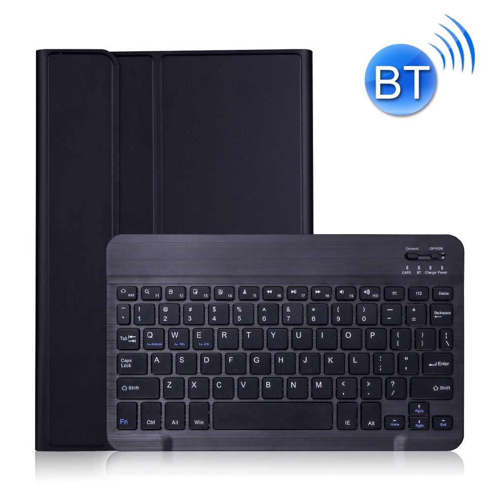 A870 For Samsung Galaxy Tab S7 T870/T875 11 Inch Detachable Bluetooth Keyboard Ultrathin Horizontal Flip Leather Case(Black)