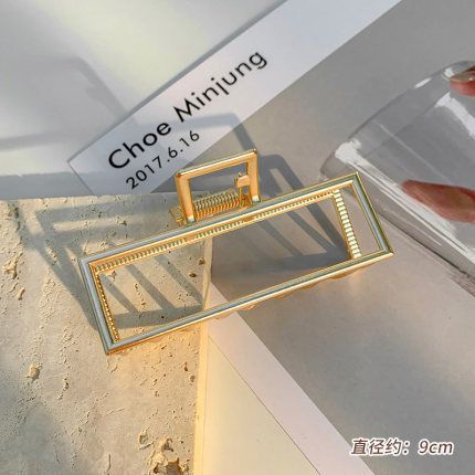 Women's One-word Clip Gold Foreign Style Retro Geometric