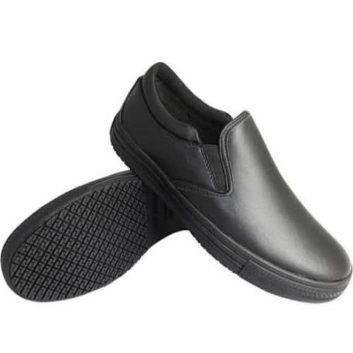 Leather Men Slip-on Office Sneakers - Black