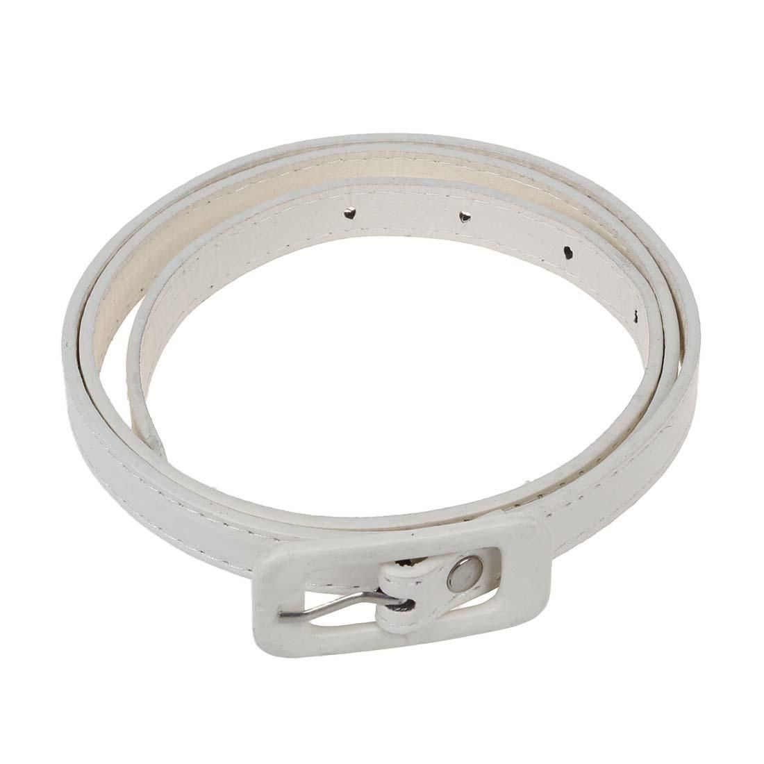 PU Leather Skinny Belt Dress Waist Belt w/ Pin Buckle for