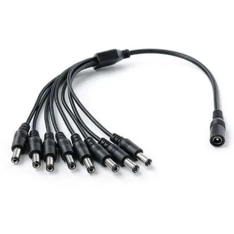 Dc Power Cable Splitter For Cctv - 8 Way - 40cm