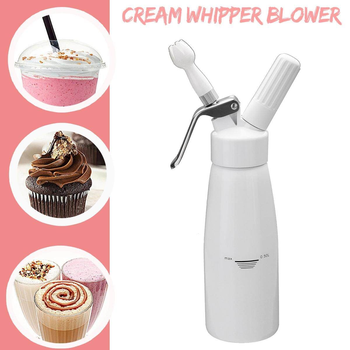 500ML Dessert Butter Foam Whipper Blower Dispenser + Nozzle And Cleaning Brush