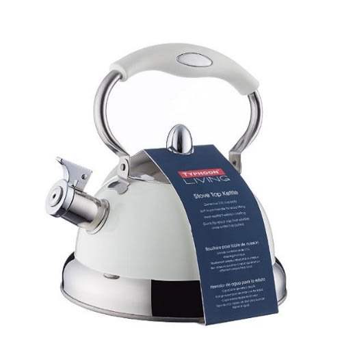Living Stove Stainless Steel Top Kettle - 2.5L - Cream