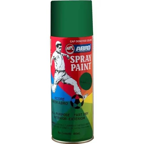 Abro Canned Aerosol Spray Paint - Green Colour - 400ml