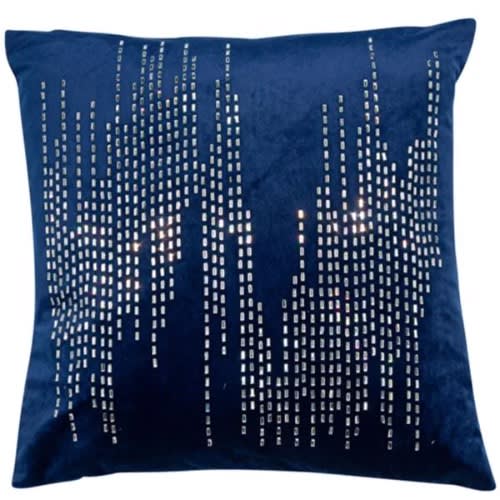 Throw Pillow-Bijou Navy