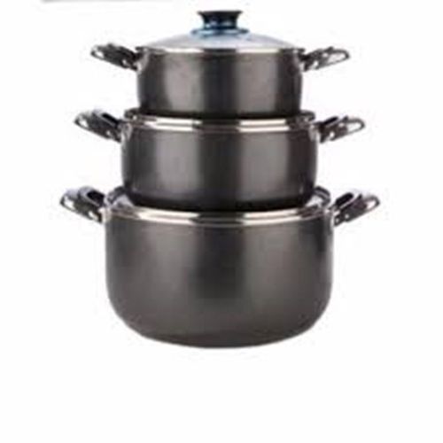 QUALITY NON STICK SET POT WITH GLASS COVER