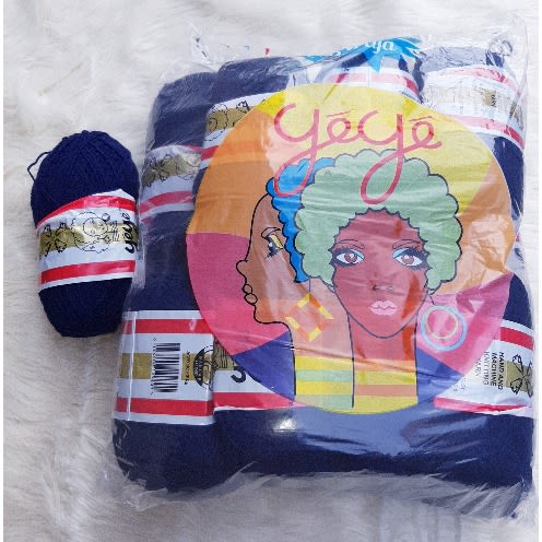 Yeye Crochet Knitting Wool Yarn - Navy Blue - Pack Of 16