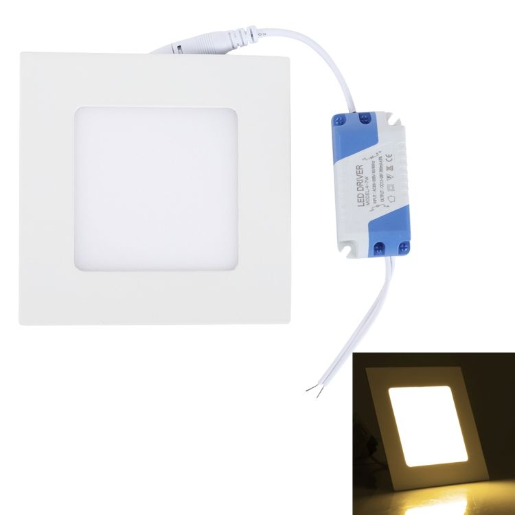6W 12cm Square Panel Light 30 LED SMD Lamp With Driver