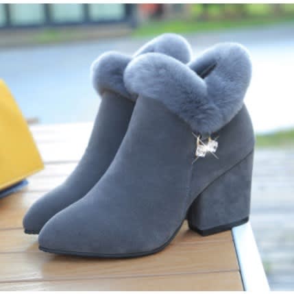 Lady's Suede Shoe- Faux Leather