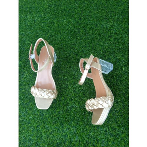 Girl Dress Sandal With Transparent Sole - Gold