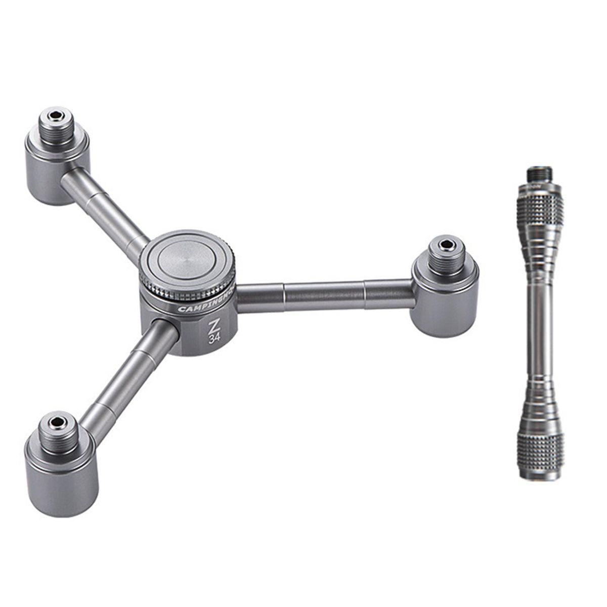 Camping Gas Tank Connector 1 to 4 Outdoor Gas Tank Adapter with Extension Rod for Gas Lamps