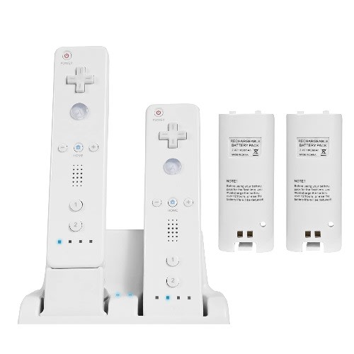 Dual Charging Station With 2 Rechargeable Batteries For Wii Remote