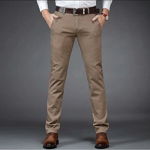 Men's Chinos Trousers - Carton Brown
