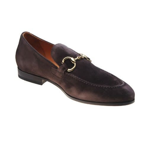 Men's Suede With Gold Accessories - Brown