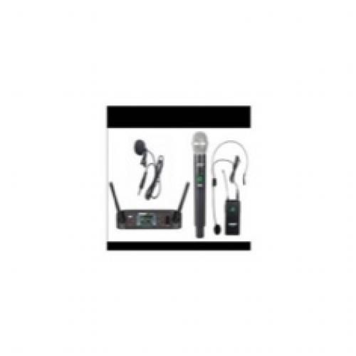 Wireless Microphone With Headset, Lapel And Handheld Mic - 3in1