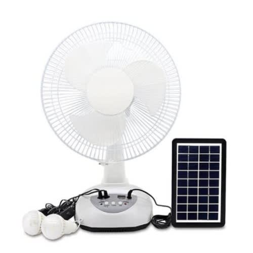16" Table & Wall Fans With Solar Panel