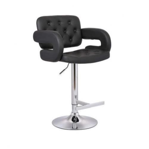 Height Adjustable Comfort Swivel Bar Stool- Black