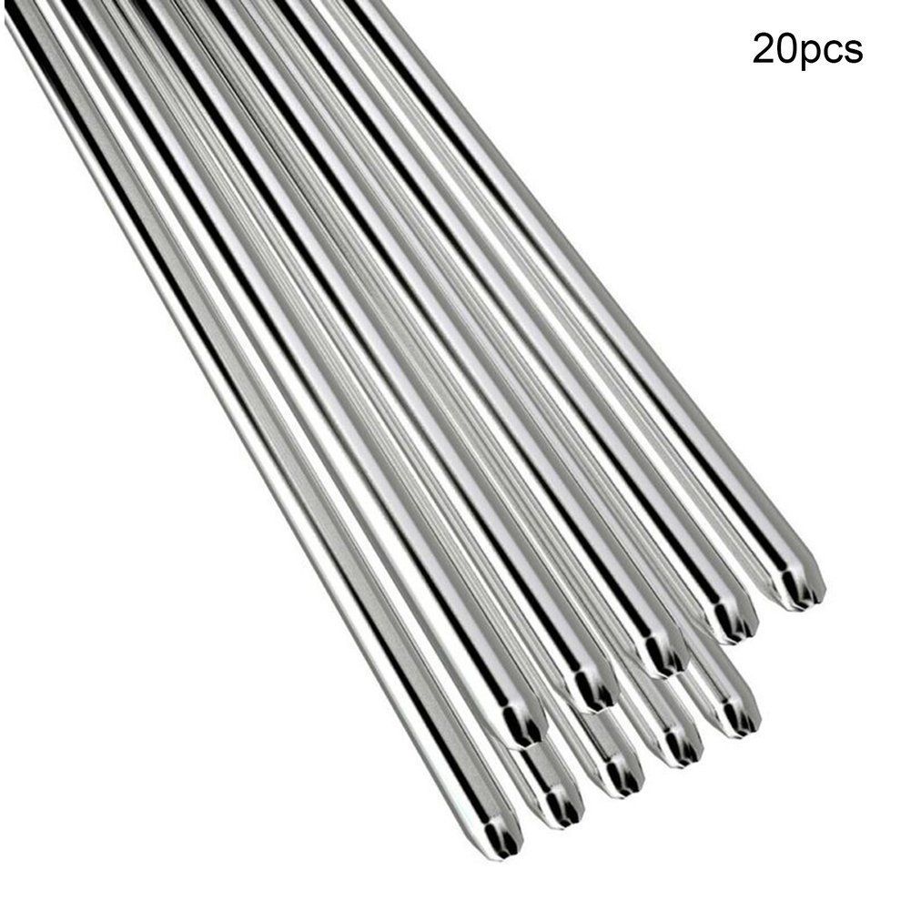20 Pie Es Aluminum Welding Rods 1.6mm * 330mm 5 ℃ Melting Point Rods-silver-1.6*330mm