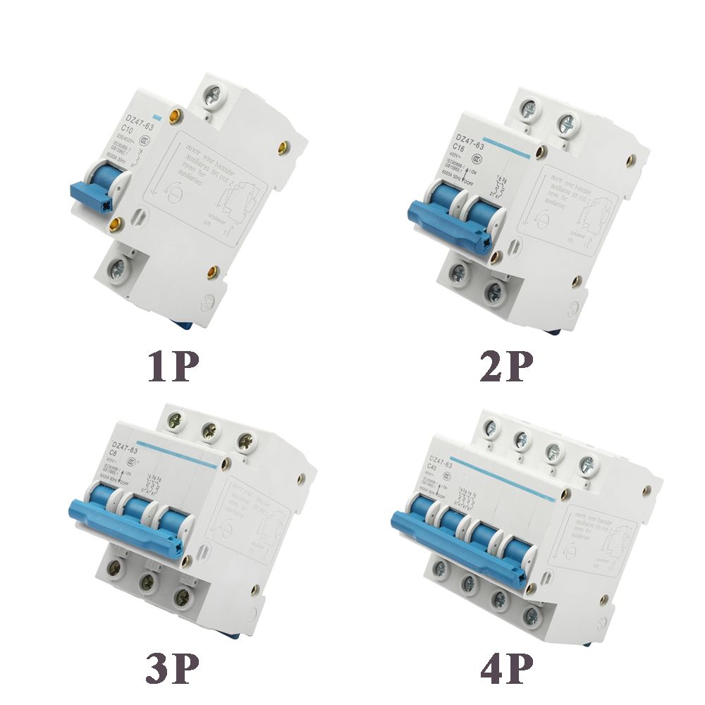 Mini Circuit Breaker DPN Mini DZ47-63 1 2 3 4P 10A 16 20A