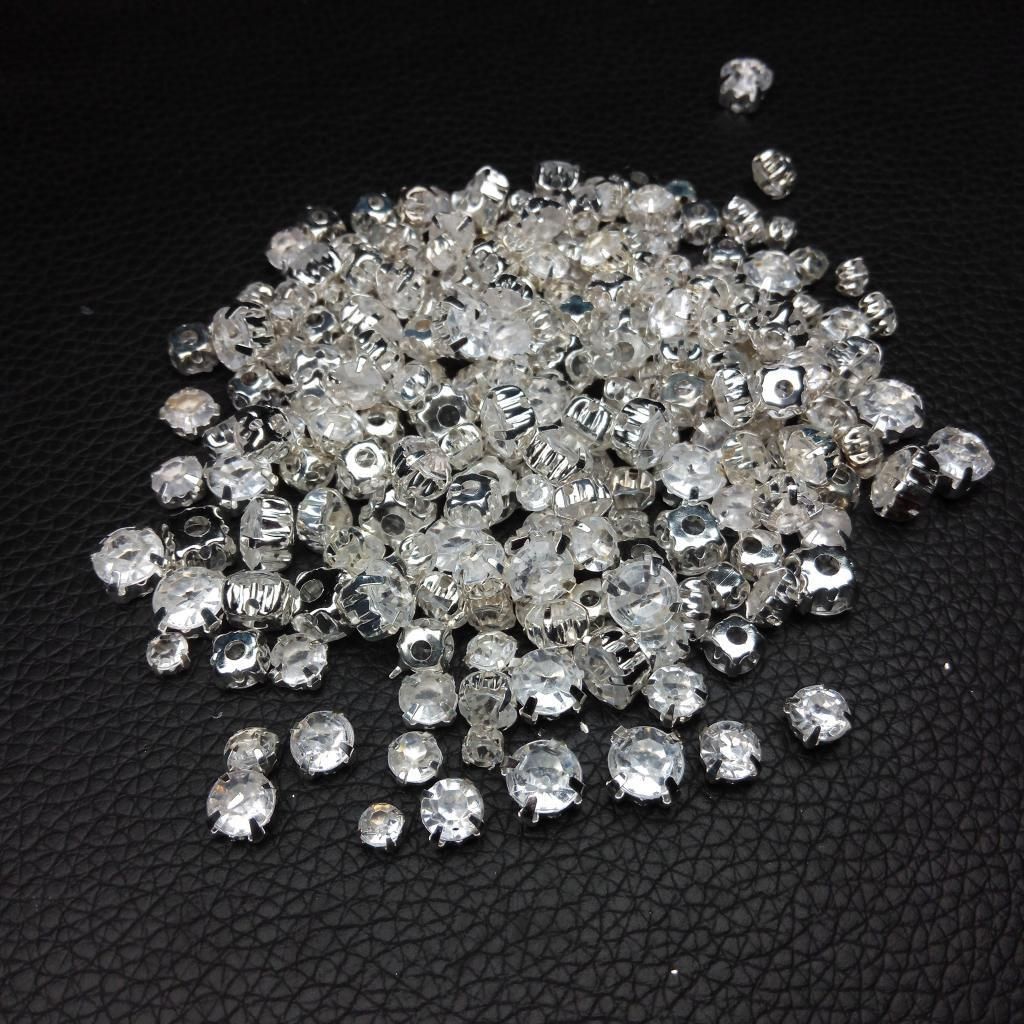 100pcs Rhinestone Loose Faceted Beads Wedding