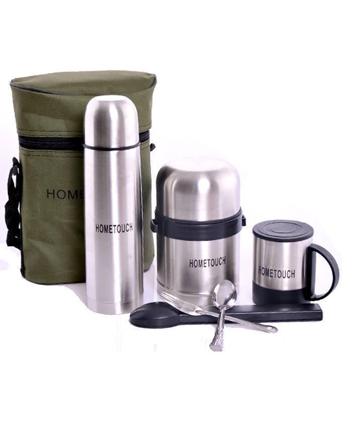 Set Of 5 Stainless Steel Food Flask