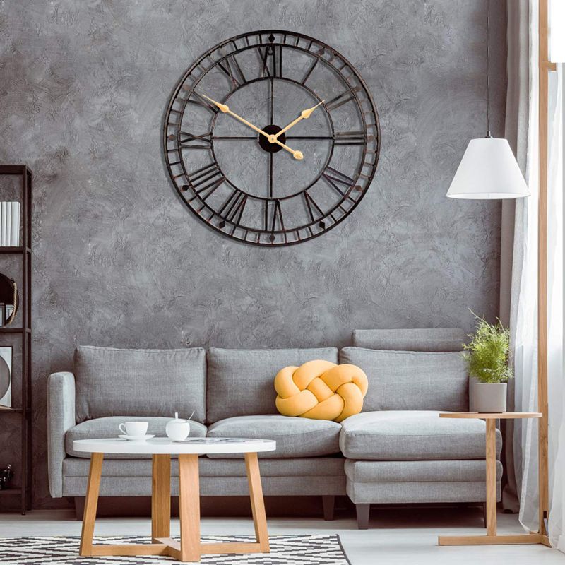 Big Size Luxury European Style Iron Wall Clock (Silent)