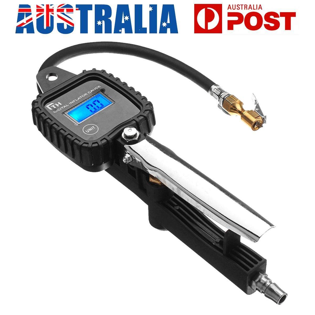100 PSI Tyre Inflator LCD Digital Metal Air Tire PSI With Hose For Motorcycle Car