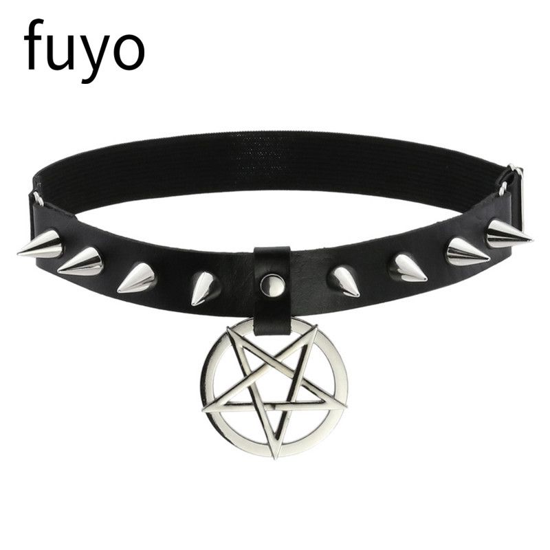 Faux Leather Women Elastic Punk Bow Double Thigh Ring Metal-ONE SIZE FITS ALL