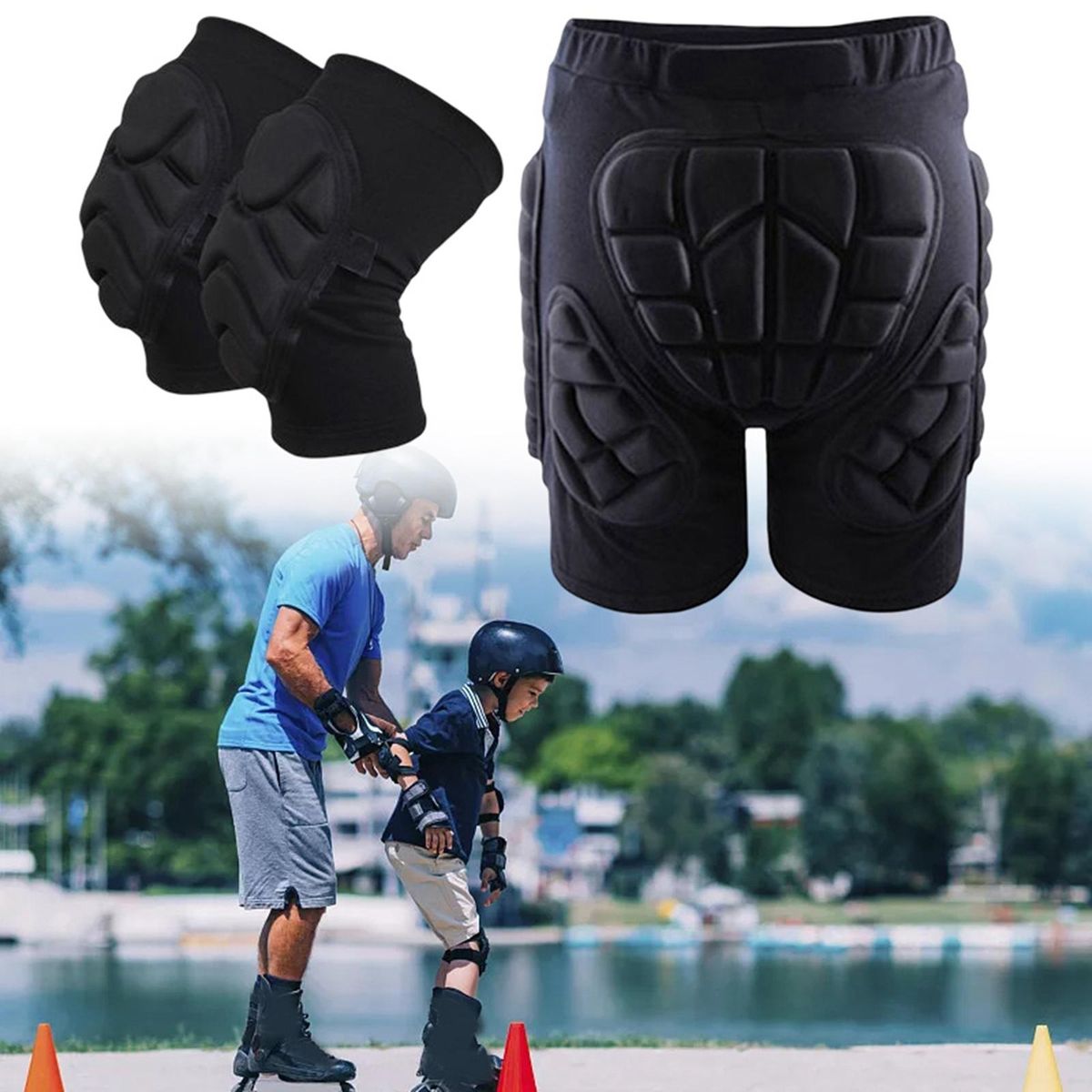 Hip Pad Ightweight Protective Gear Padded Shorts Hip Protection For L