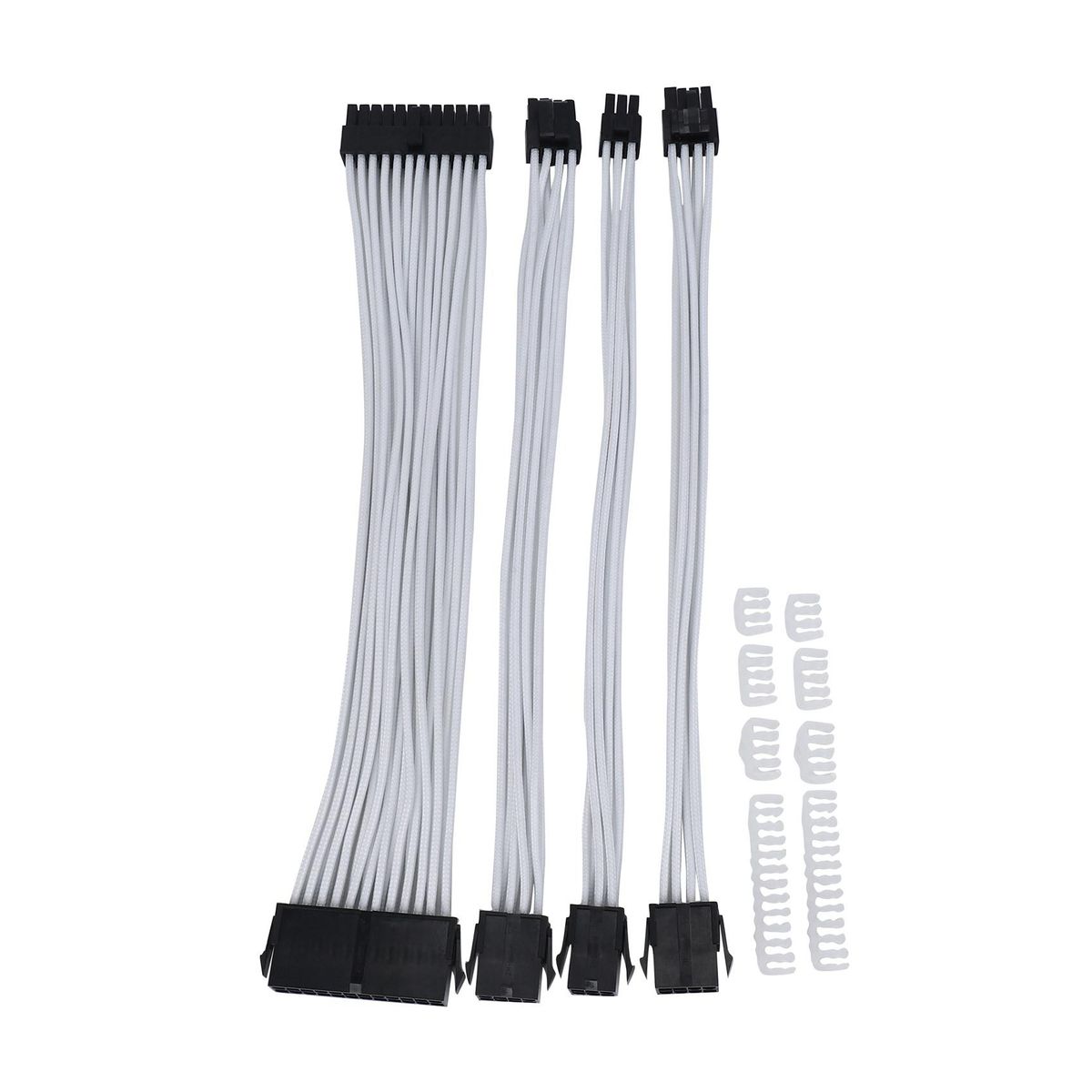 Basic Extension Cable Kit, 1Pcs Atx 24Pin/Eps 4+4Pin/Pci-E 8Pin/Pci-E 6Pin Power Extension Cable